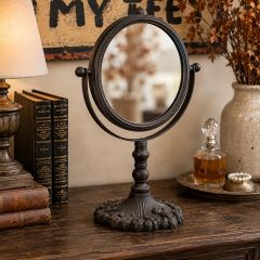 Cast Iron Mirror On Stand