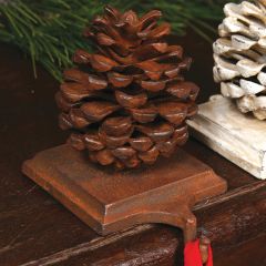 Cast Iron Pinecone Stocking Holder