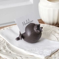Cast Iron Pomegranate Place Card Holder