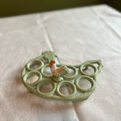 Cast Iron Rooster Egg Holder