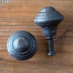 Black Cast Iron Small Knob Set of 4