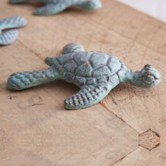 Cast Iron Tabletop Turtle Figure Set of 4
