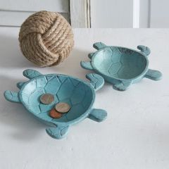 Cast Iron Turtle Trinket Dish Set of 2
