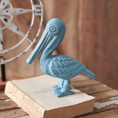 Cast Iron Verdigris Pelican Figurine