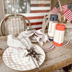 Casual Classics Red Striped Cloth Napkin