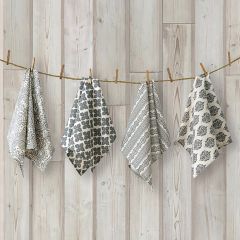 Casual Cotton Kitchen Towel Collection Set of 4