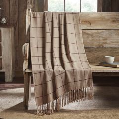 Casual Country Windowpane Check Throw Blanket