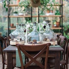 Casual Farmhouse Rectangle Dining Table Brown | SHIPS FREE