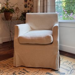 Casual Farmhouse Slip Covered Chair