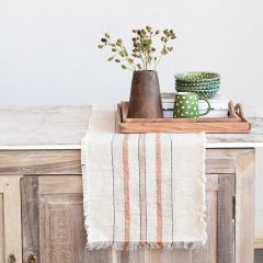 Casual Farmhouse Striped Table Runner