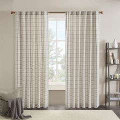 Casual Plaid Curtain Panel 50x84