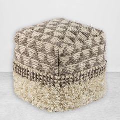 Neutral Tones Pouf Ottoman