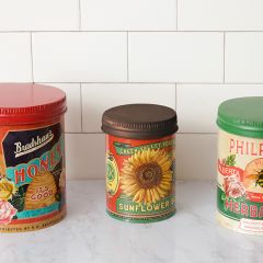 Vintage Inspired Advertisement Tins Set of 3