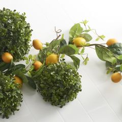 Faux Foliage Garland With Lemons