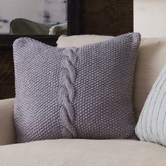 Medium Gray Cotton Pillow Cover