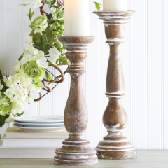 Rustic Farmhouse Candle Holder Set of 2