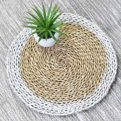 Chic Farmhouse Round Seagrass Placemat Set of 4