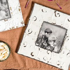 Distressed Tin Tile Photo Frame