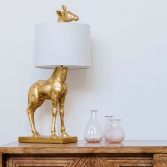 Gold Finished Giraffe Table Lamp