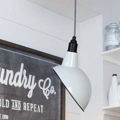 Enameled Farmhouse Pendant Lamp