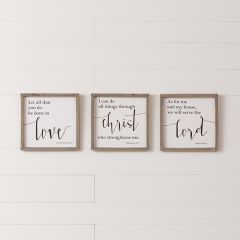 Inspirational Faith Wall Decor Set of 3