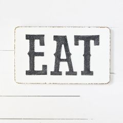 Distressed Tin EAT Sign