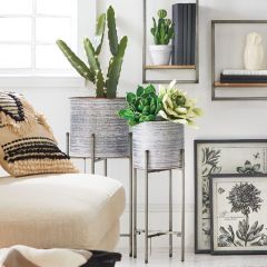 Galvanized Planter on Stand