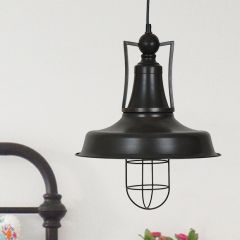 Dark Industrial Pendant Light