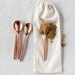 Mini Stainless Steel Spoons Set of 4 in Bag