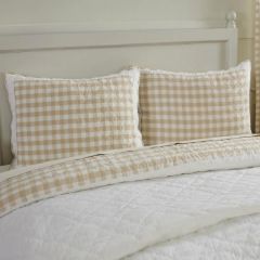 Neutral Buffalo Check Standard Sham
