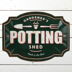Embossed Tin Potting Shed Sign
