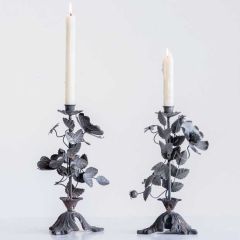 Metal Floral Taper Holder