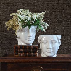 Ceramic Apollo Head Planter