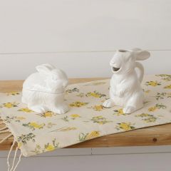 Ceramic Bunny Cream And Sugar Set