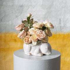 Ceramic Bunny Planter 6.75 Inch