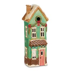 Ceramic Christmas Cottage Tealight Holder