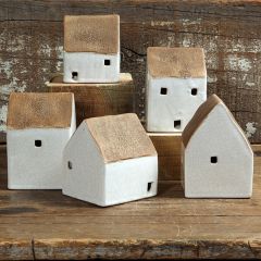 Ceramic Cottage Village 5 Piece Set