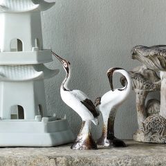 Ceramic Crane Tabletop Accent
