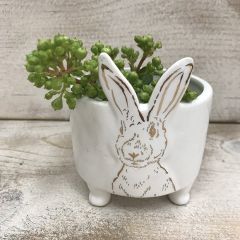 Ceramic Footed Bunny Bowl