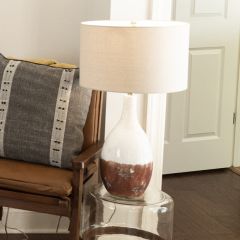 Ceramic Lamp With Reactive Glaze