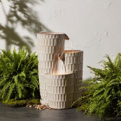 Ceramic Patterned Garden Fountain