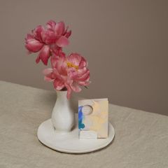 Ceramic Plate With Bud Vase