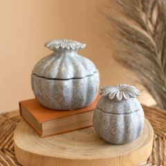 Ceramic Poppy Canister With Lid Set of 2