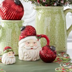 Ceramic Santa Face Coffee Mug Set of 2