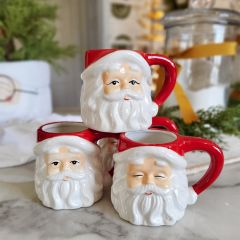 Ceramic Santa Mug Set of 4