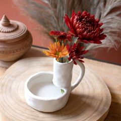 Ceramic Stem Holder With Handle