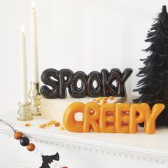 Ceramic Tabletop Halloween Word Art 12 Inch
