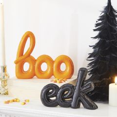 Ceramic Tabletop Halloween Word Art 9 Inch