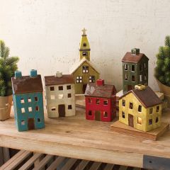 Ceramic Village Set of 6