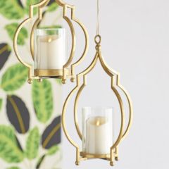 Iron and Glass Candle Lantern